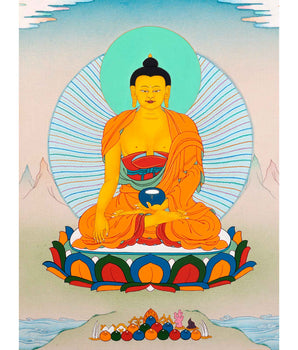 Handpainted Shakyamuni Buddha Art | Buddhist Thangka
