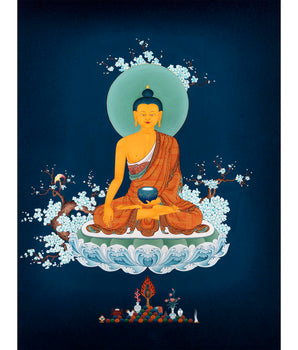 Shakyamuni Buddha Thangka | Siddhartha Gautama | Buddhist Art