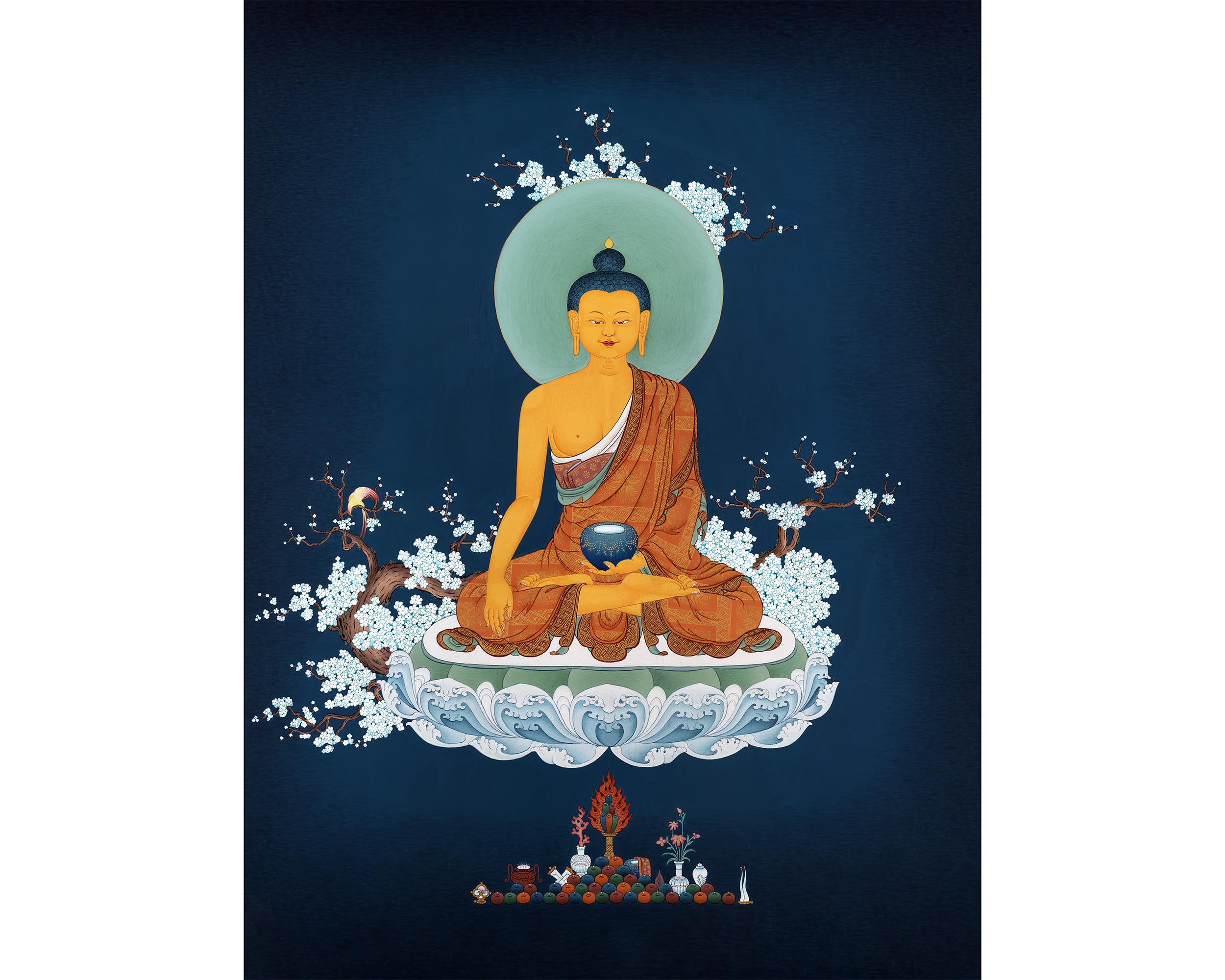 Shakyamuni Buddha Thangka | Siddhartha Gautama | Buddhist Art
