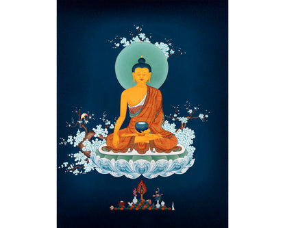 Shakyamuni Buddha Thangka | Siddhartha Gautama | Buddhist Art
