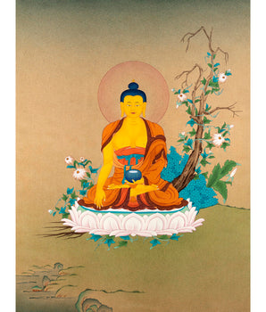 Buddha Shakyamuni Thangka | Tibetan Buddha Painting