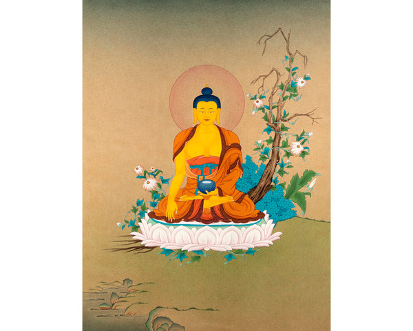 Buddha Shakyamuni Thangka | Tibetan Buddha Painting