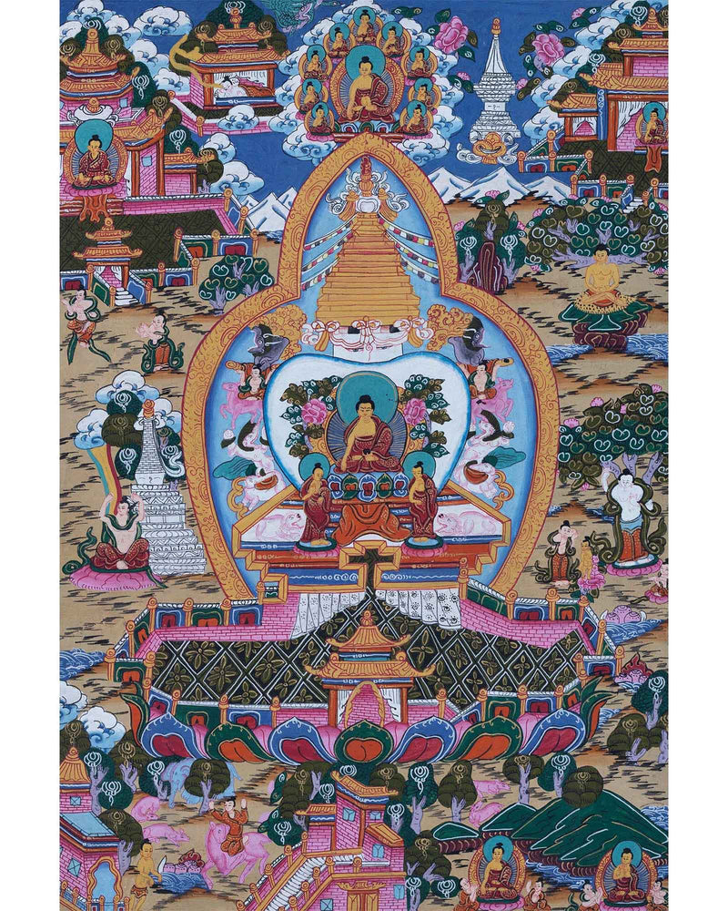 Buddha Stupa Thangka Painting