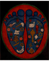 Buddha's Feet Laden Thangka 