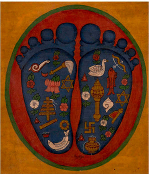 Buddha's Feet Thangka 