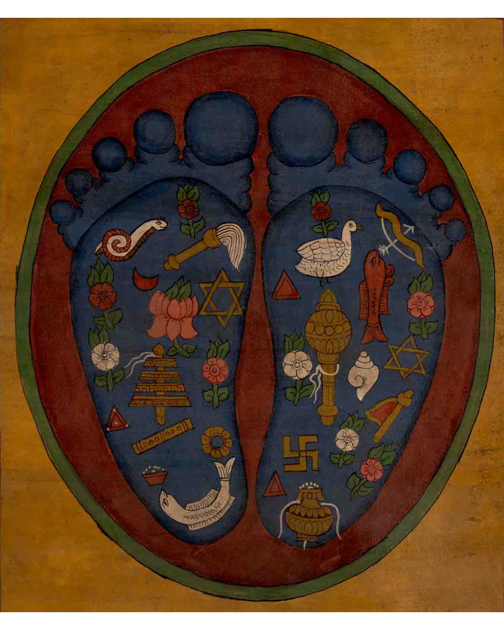 Buddha's Footprint Thangka