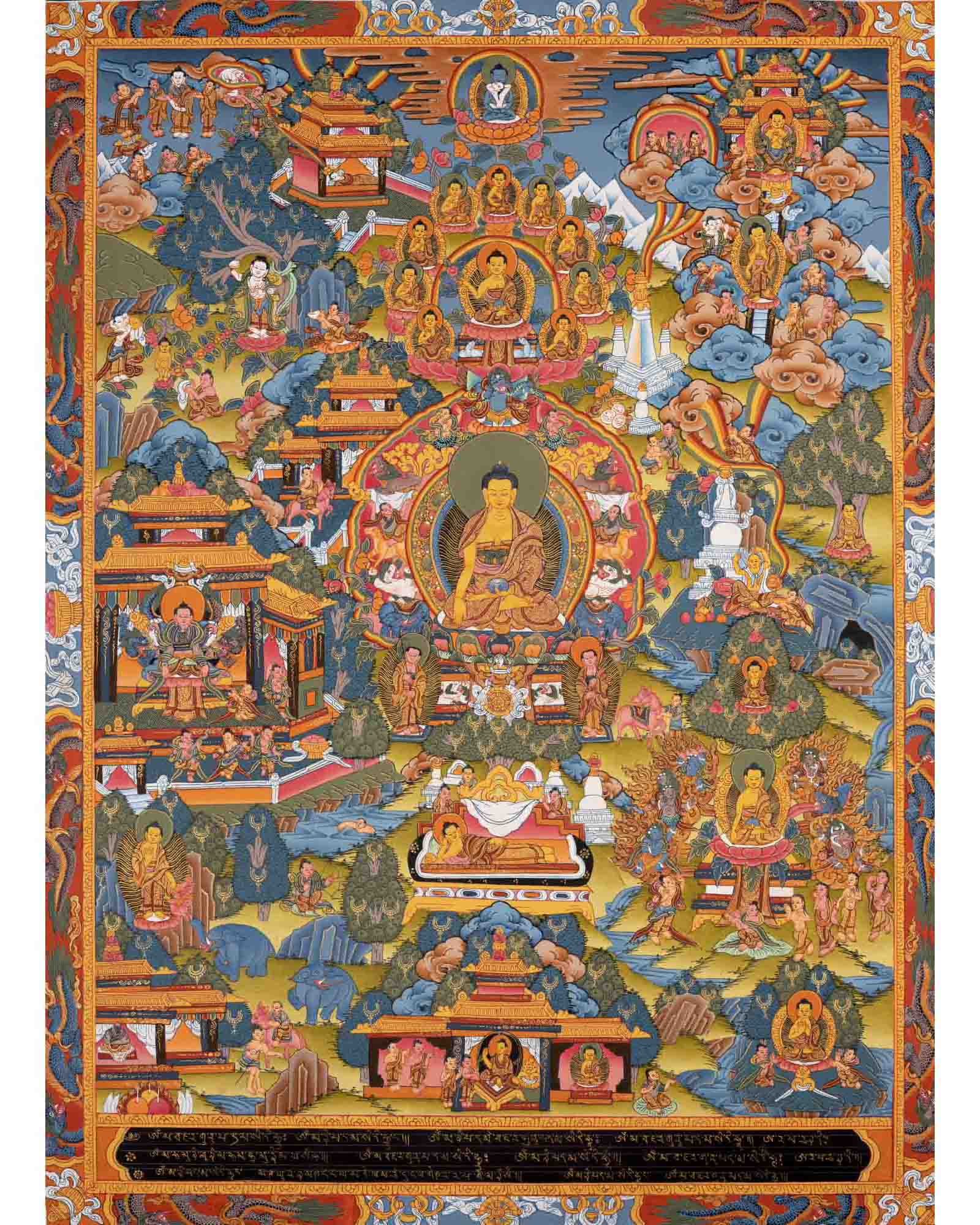 Buddha life Story Thangka