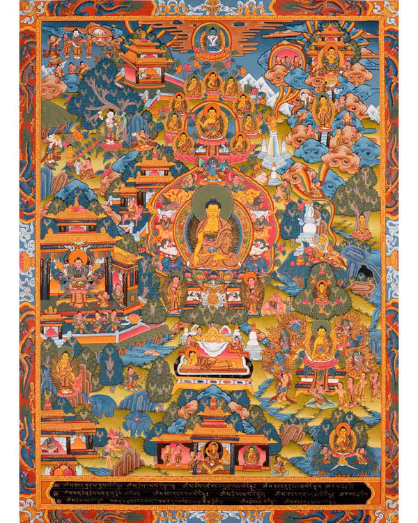 Buddha life Story Thangka