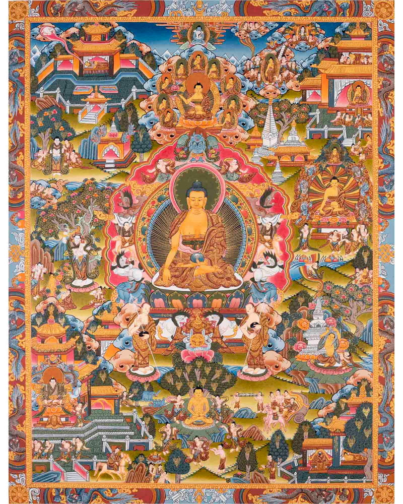 Buddha Life Story Thangka