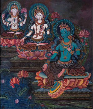 Buddhist Boddhisattvas Thangka