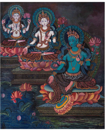 Buddhist Boddhisattvas Thangka