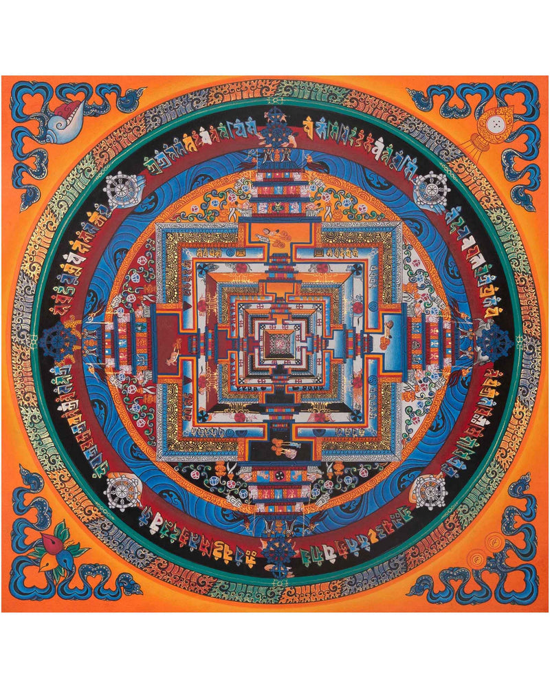 Buddhist Kalachakra Mandala Thangka