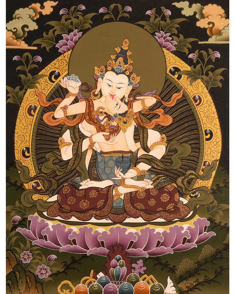 Buddhist Vajrasattva Thangka