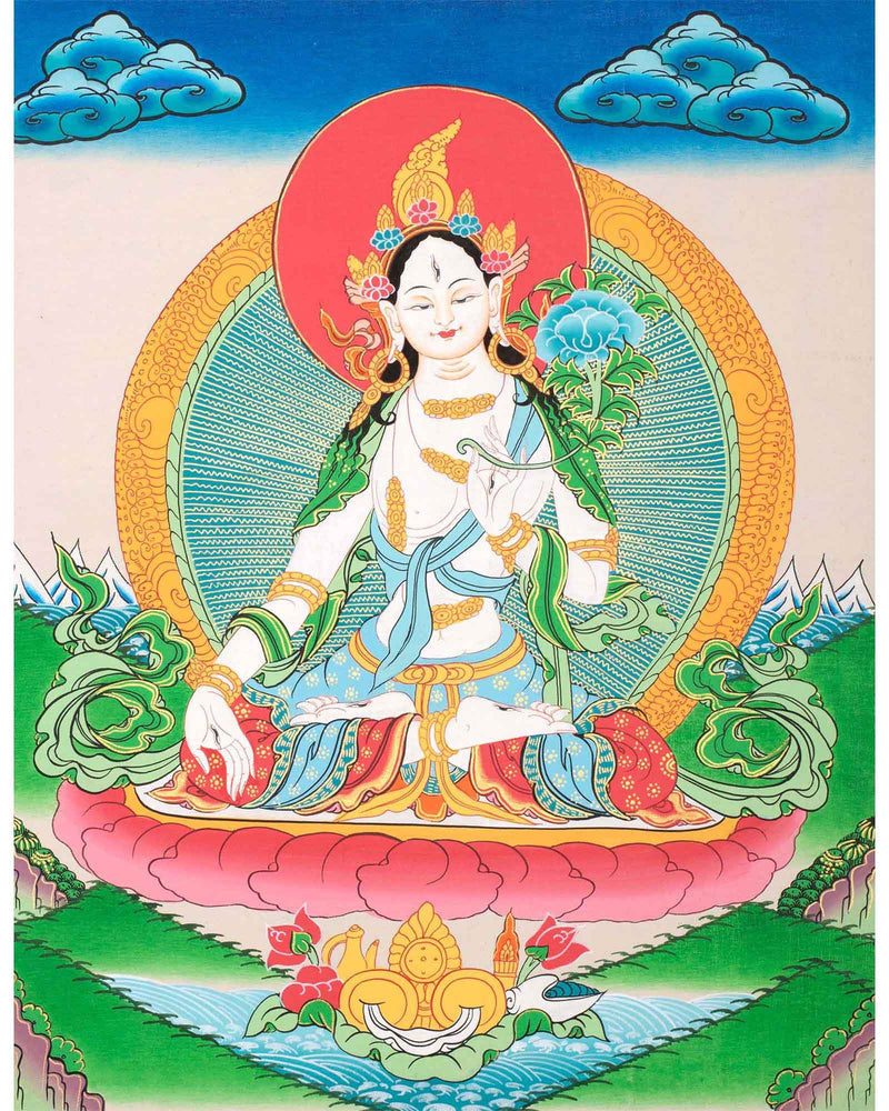 Buddhist White Tara Thangka