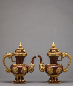 Gold Plated Bhumba Set | Buddhist Ritual Items