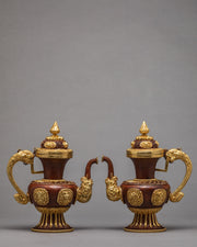 Gold Plated Bhumba Set | Buddhist Ritual Items