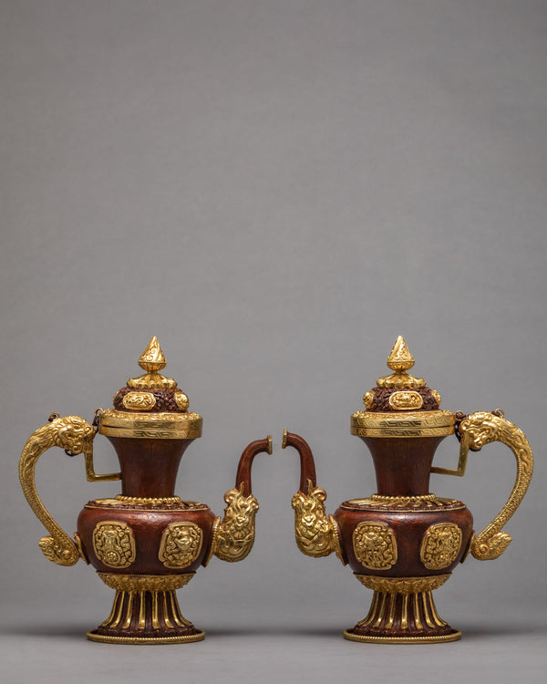 Gold Plated Bhumba Set | Buddhist Ritual Items