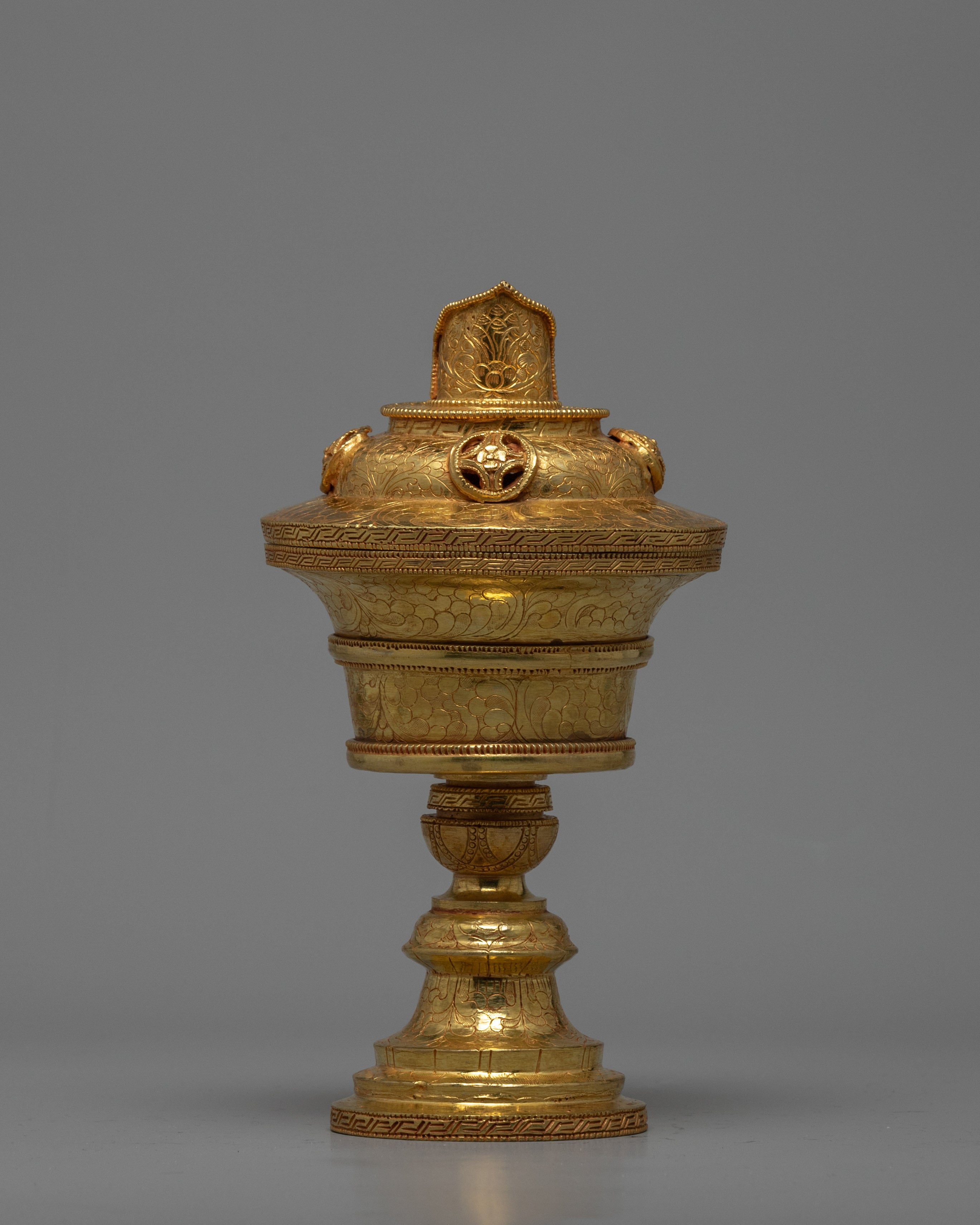 Tibetan Butter Lamp |  Gold plated Lamp