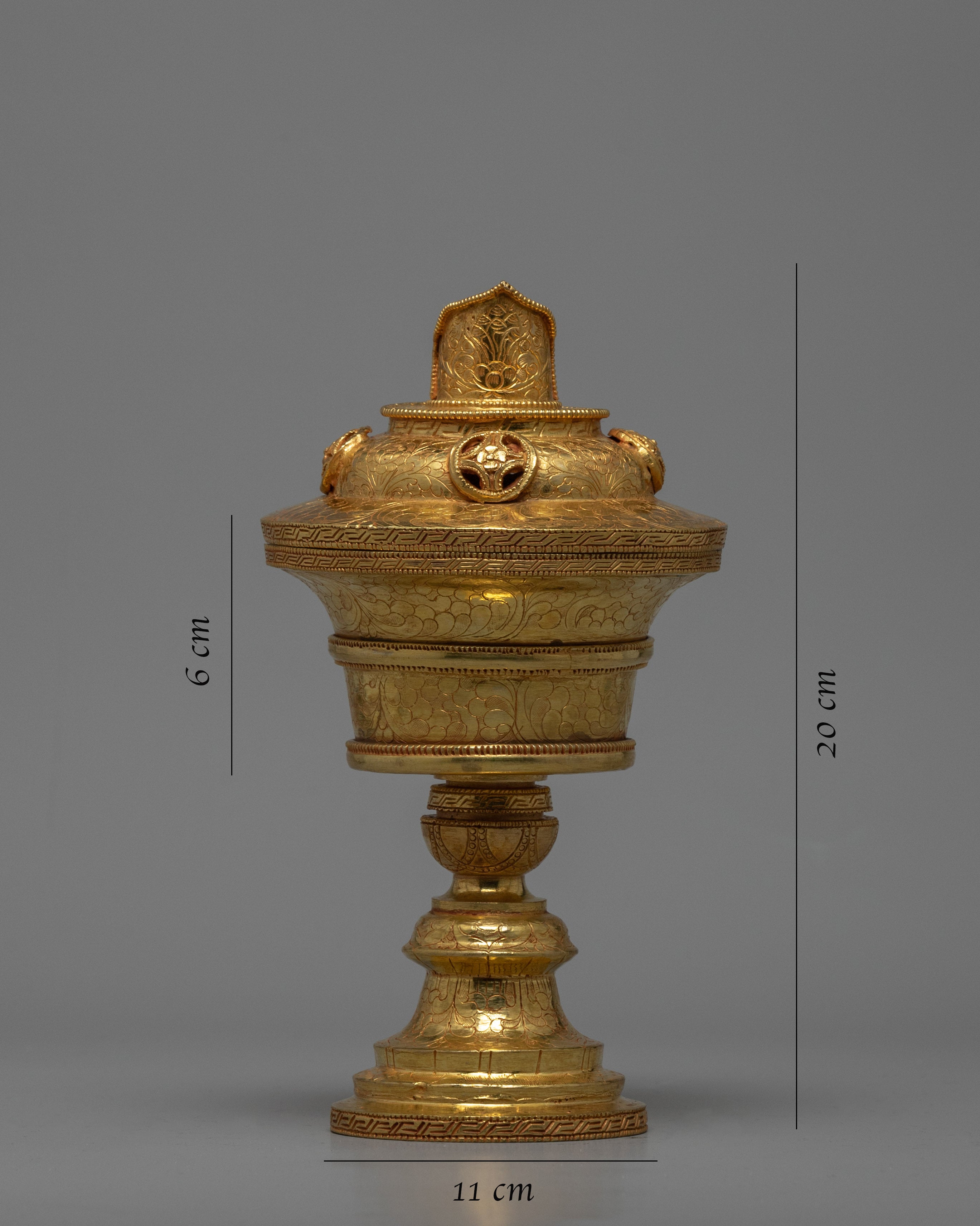 Tibetan Butter Lamp |  Gold plated Lamp