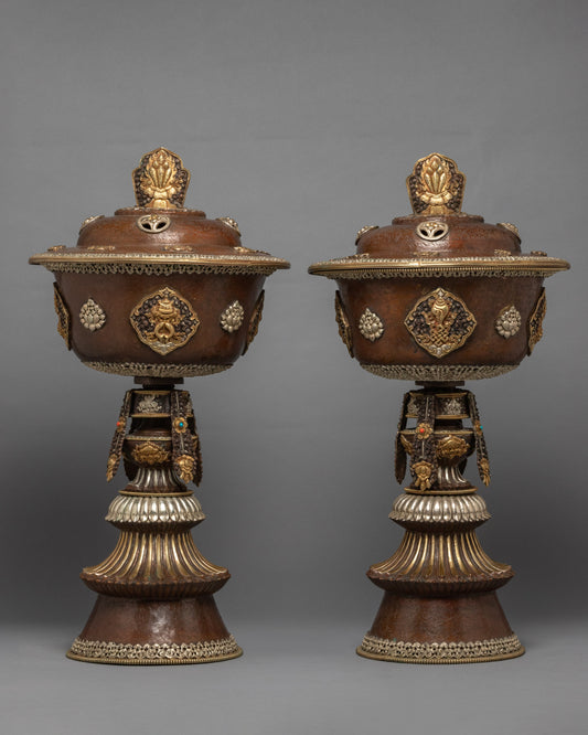 Tibetan Butter Lamp Set