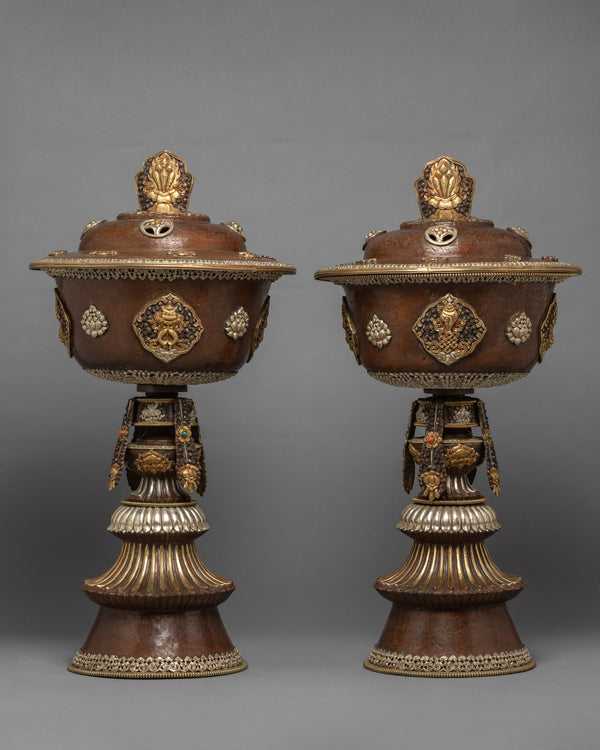 Tibetan Butter Lamp Set