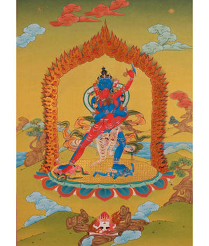 Hand-Painted Chakrasamvara Empowerment Thangka | Tibetan Yidam Thangka