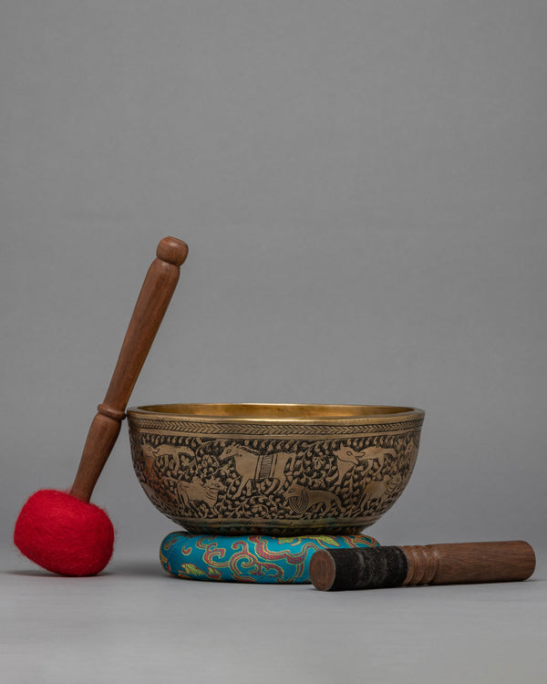 Carved Singing Bowl