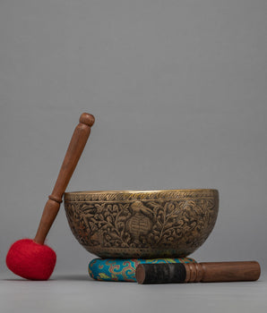 Nepalese Carved Singing Bowl