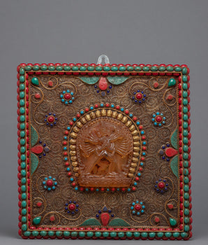 Chakrasamvara Thanka  For Wall Decor | Crystal Stone Statue