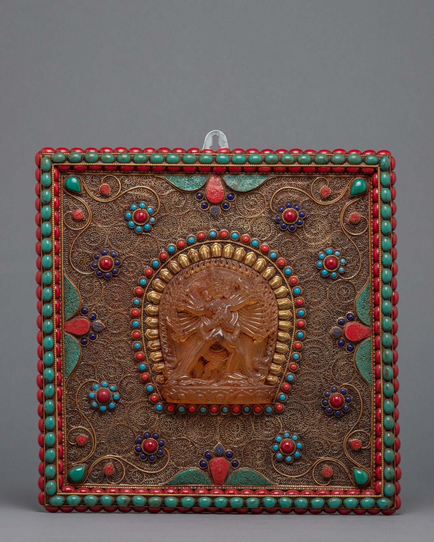 Chakrasamvara Thanka  For Wall Decor | Crystal Stone Statue