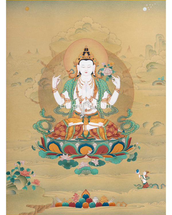 Chenrezig Avalokiteshvara Thangka