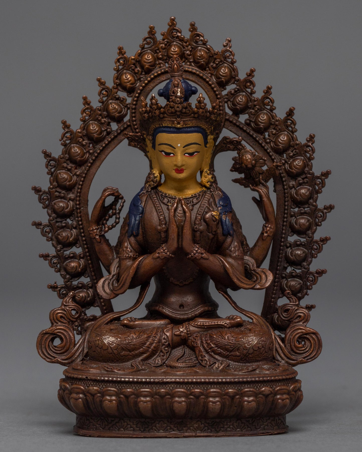 Copper Manjushri Statue 