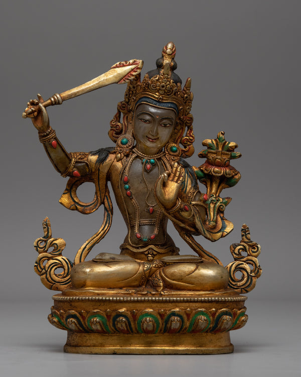 Crystal Manjushri Statue