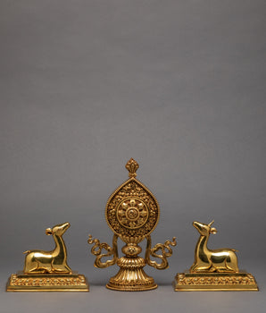 Golden Wheel and A Pair Two Deer 