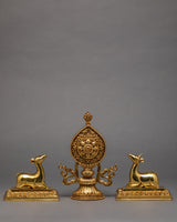 Golden Wheel and A Pair Two Deer 