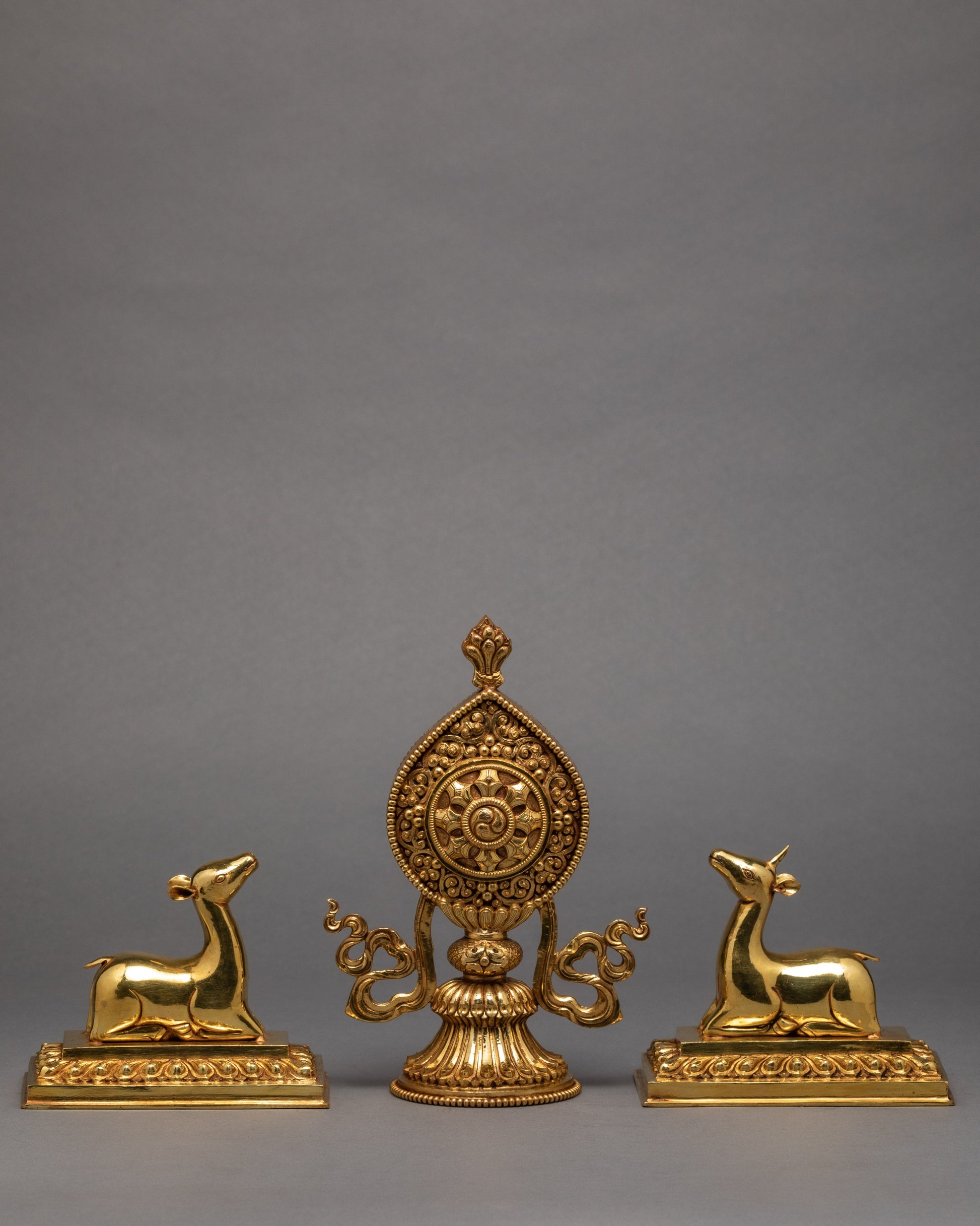 Golden Wheel and A Pair Two Deer 