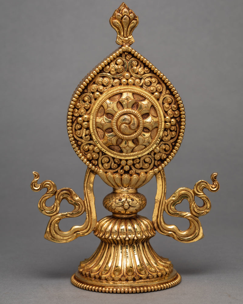 Golden Wheel and A Pair Of Deer | Dharma Chakra And Wheel