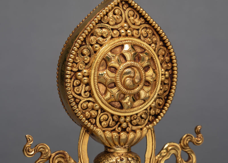 Golden Wheel and A Pair Of Deer | Dharma Chakra And Wheel