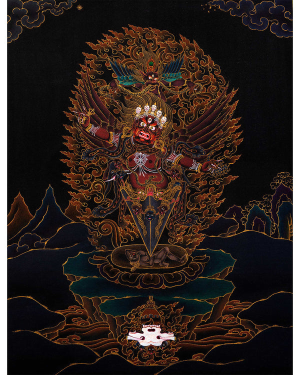 Guru Dragpo Thangka | Meditational Deity | Traditional Tibetan Yidam Painting