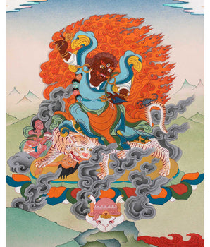 Dorje Drolo Thangka | Padmasambhava's Wrathful Manifestation Painting