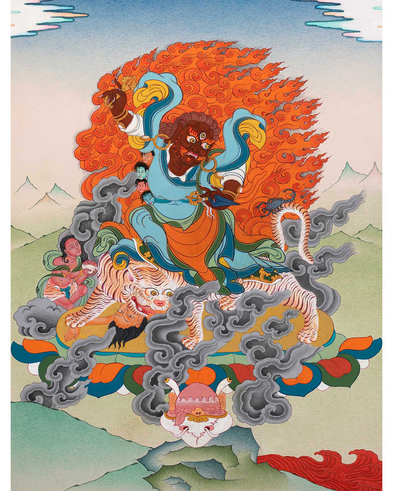 Dorje Drolo Thangka | Padmasambhava's Wrathful Manifestation Painting