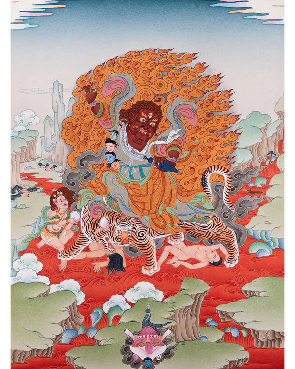 Guru Dorje Drollo Thangka | Padmasambhava's Wrathful Manifestation