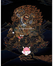 Authentic Dorje Drollo Thangka | Exquisite Tibetan Buddhist Art | Traditional Decors