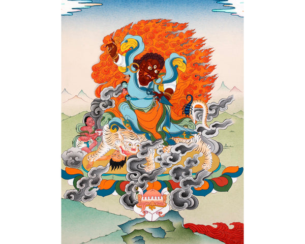 Dorje Drollo Thangka | Tibetan Thangka Painting | Buddhist Art