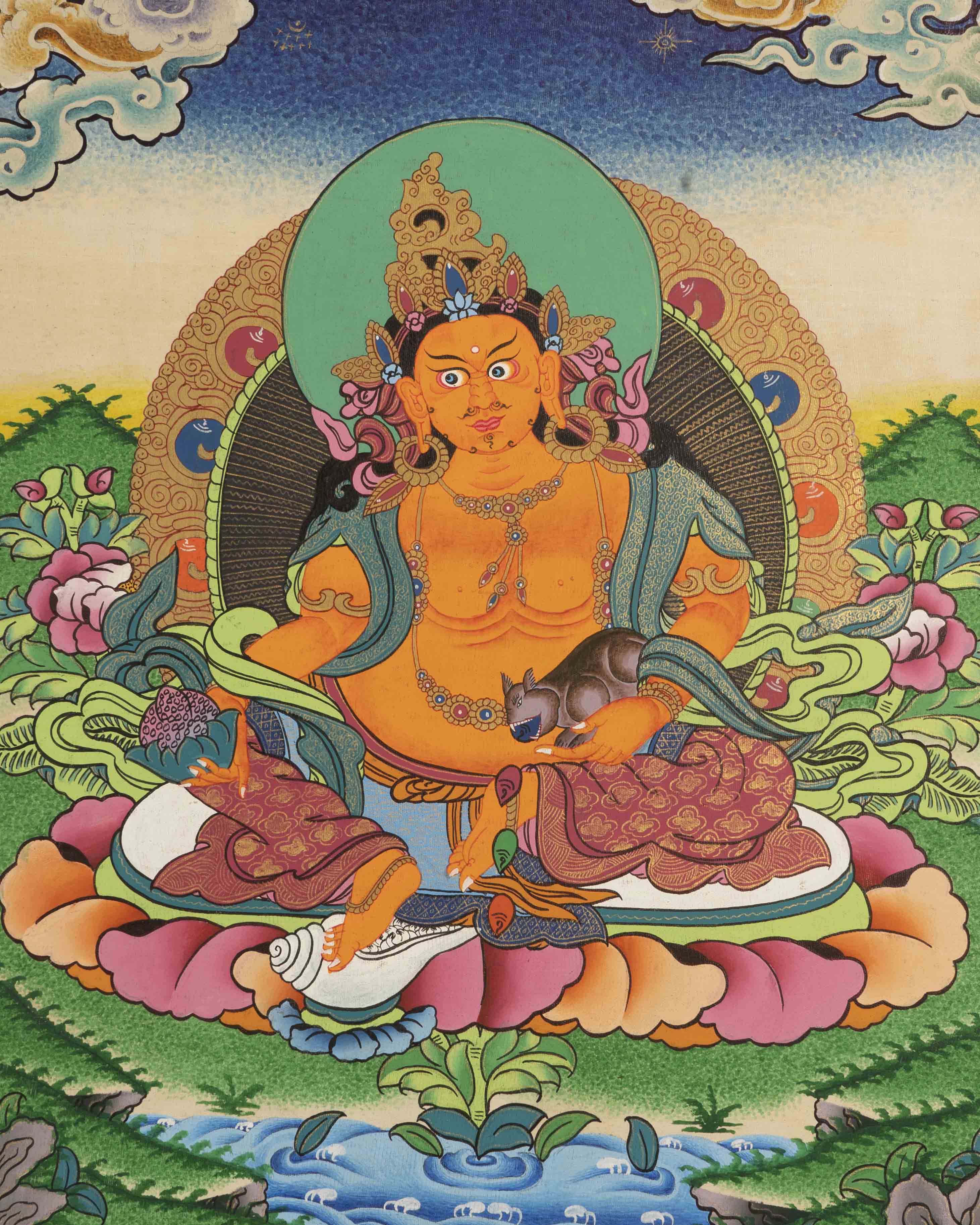 Dzambala Kubera Thangka