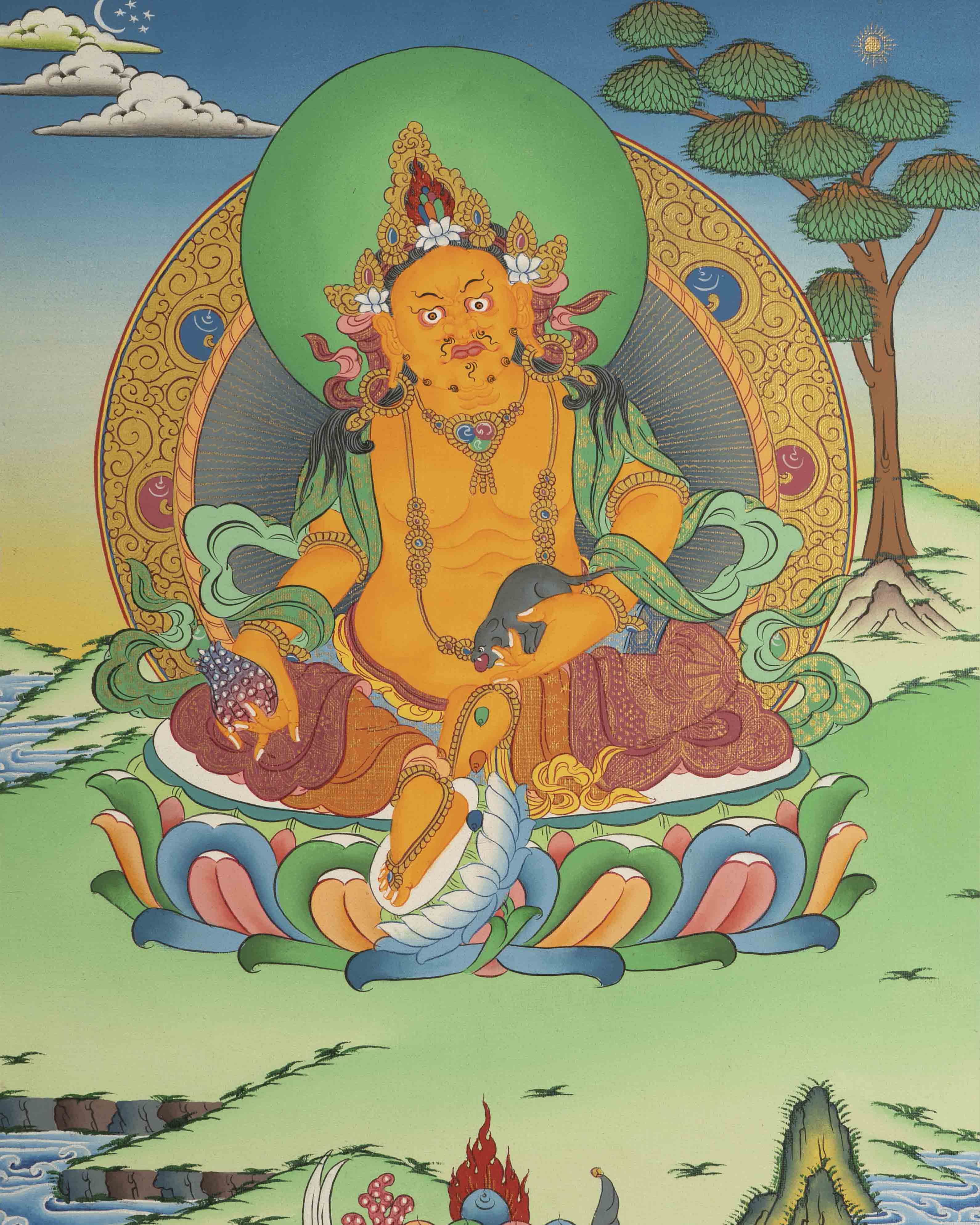 Dzambala Kubera Thangka
