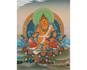 Jambala, Dzambhala Thangka, Tibetan Buddha Thanka, Original Painting
