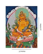 The Prosperity God, Dzambhala Mantra Thangka | Karma Gadri Style Thangka