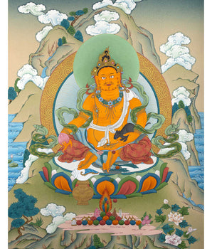Traditional Wealth Deity Dzambala Thangka