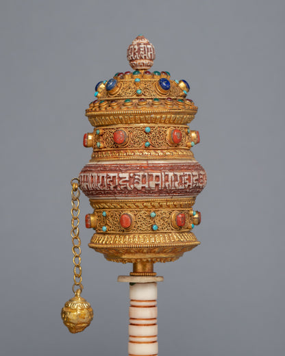 Tibetan Praying Wheel | Mantra crafted Wheel